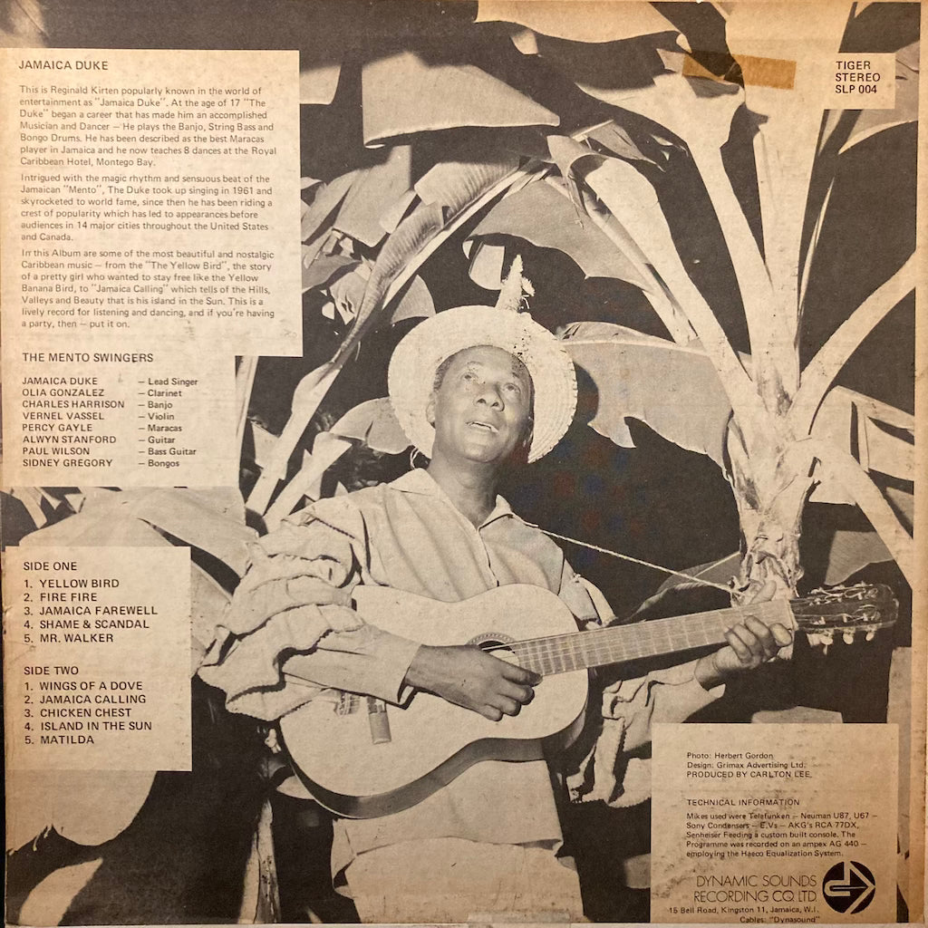 Jamaica Duke & The Mento Swingers - Yellow Bird