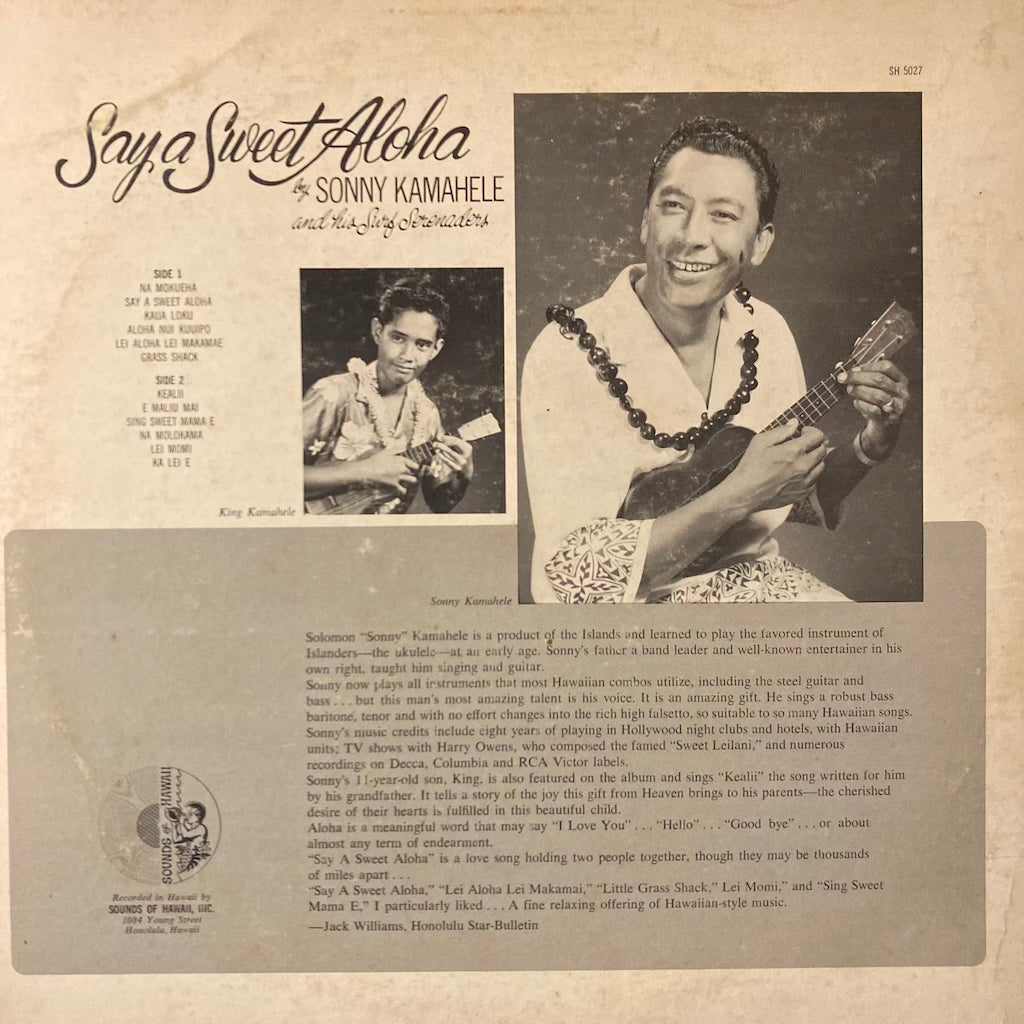 Sonny Kamahele and his Surf Serenaders - Say a Sweet Aloha