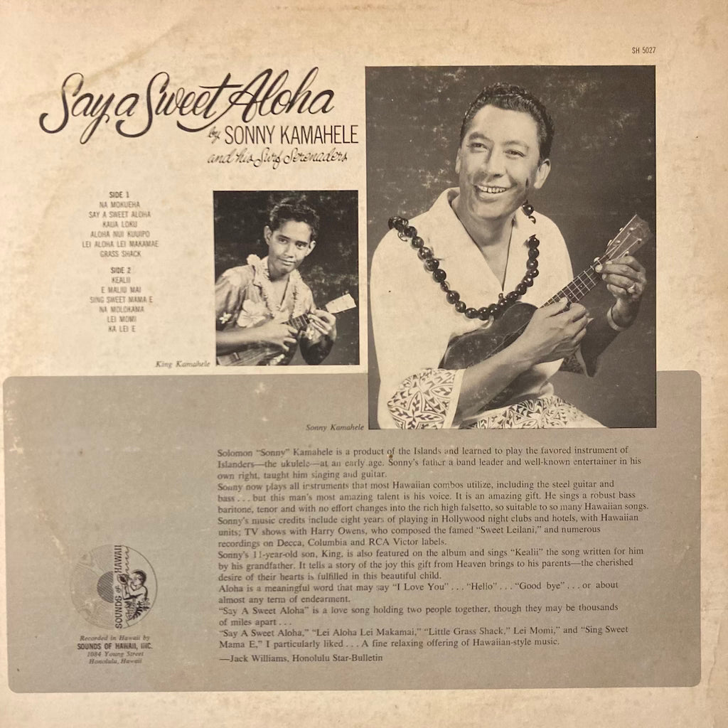 Sonny Kamahele and his Surf Serenaders - Say a Sweet Aloha