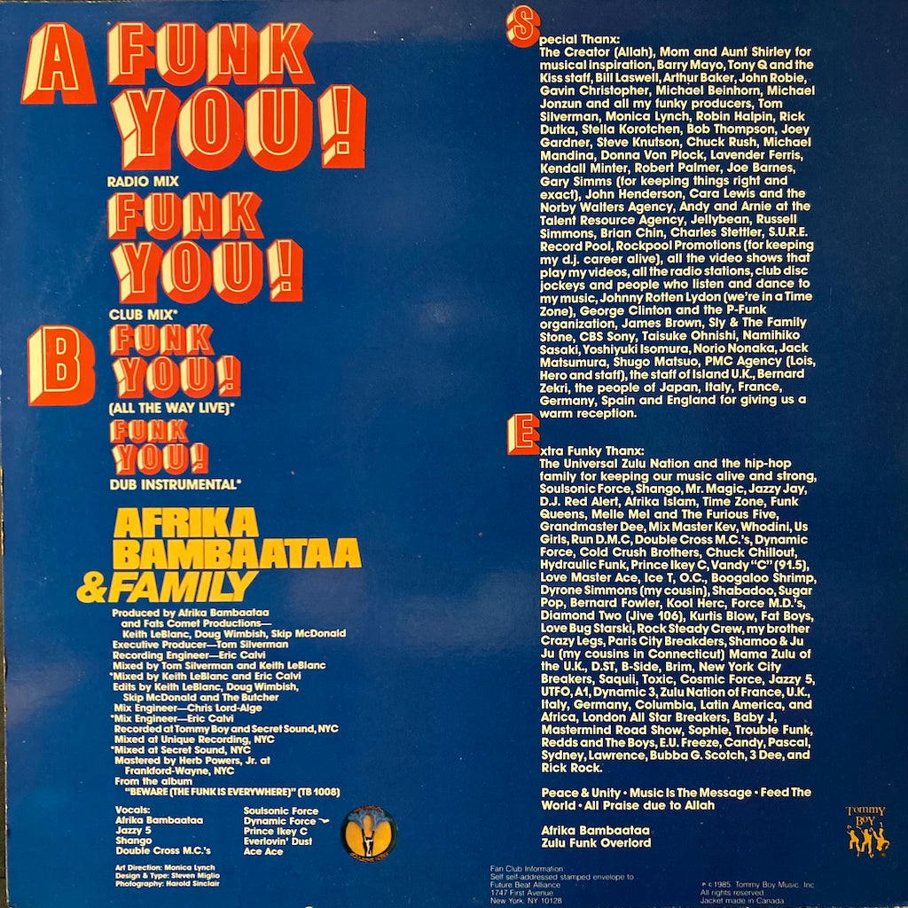 Afrika Bambataa & Family - Funk You
