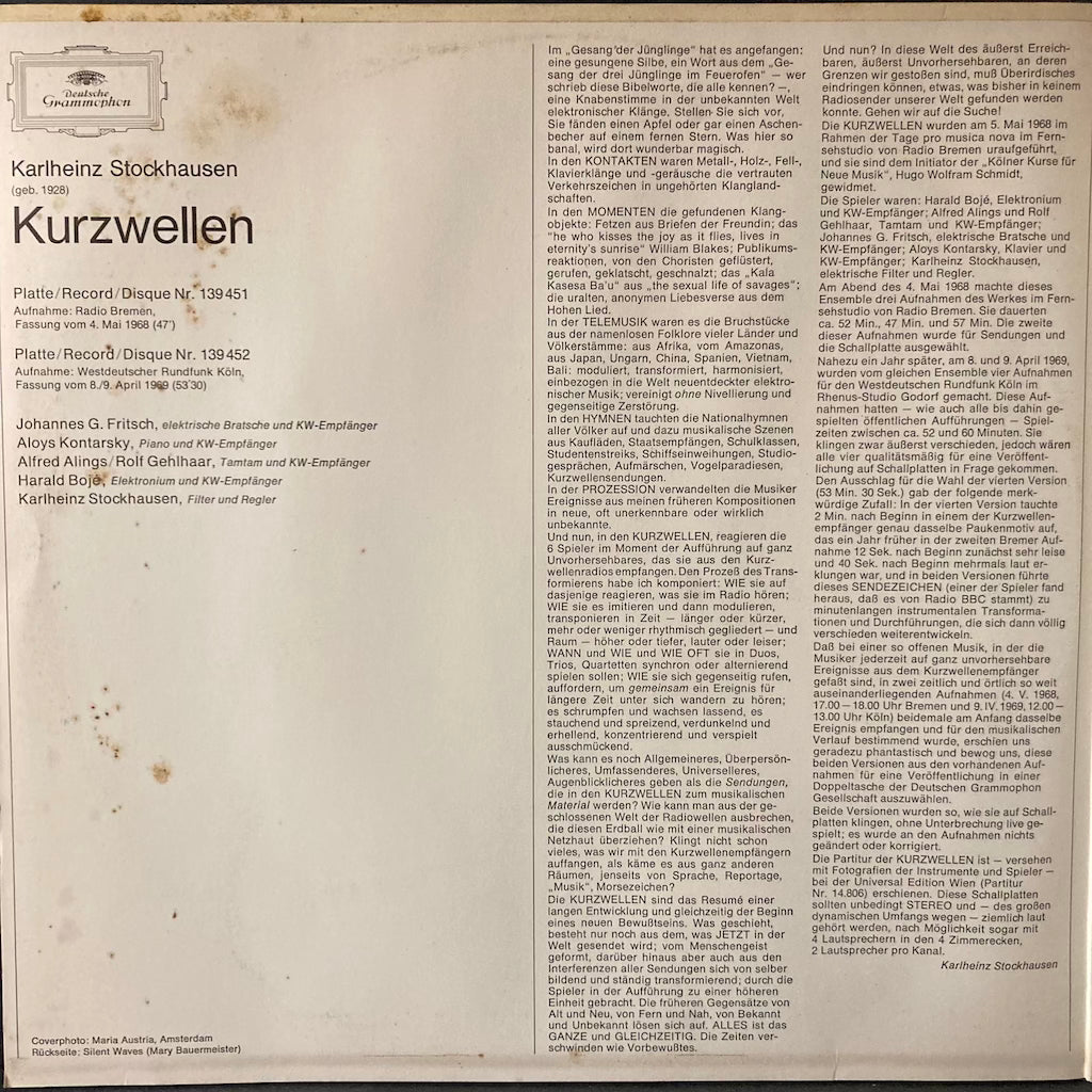 Karlheinz Stockhausen - Kurzwellen