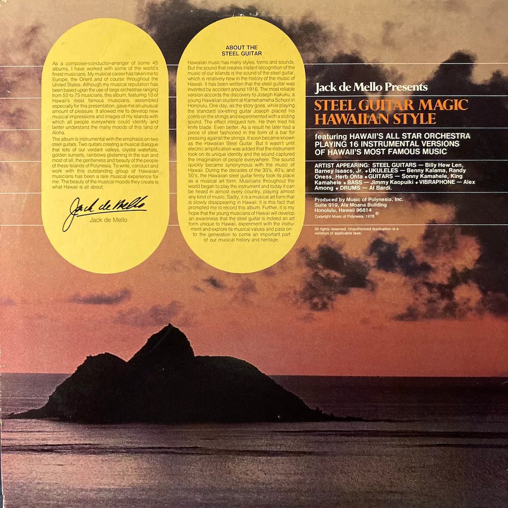 Jack de Mello presents - Steel Guitar Magic Hawaiian Style - Hawaii's Golden 16