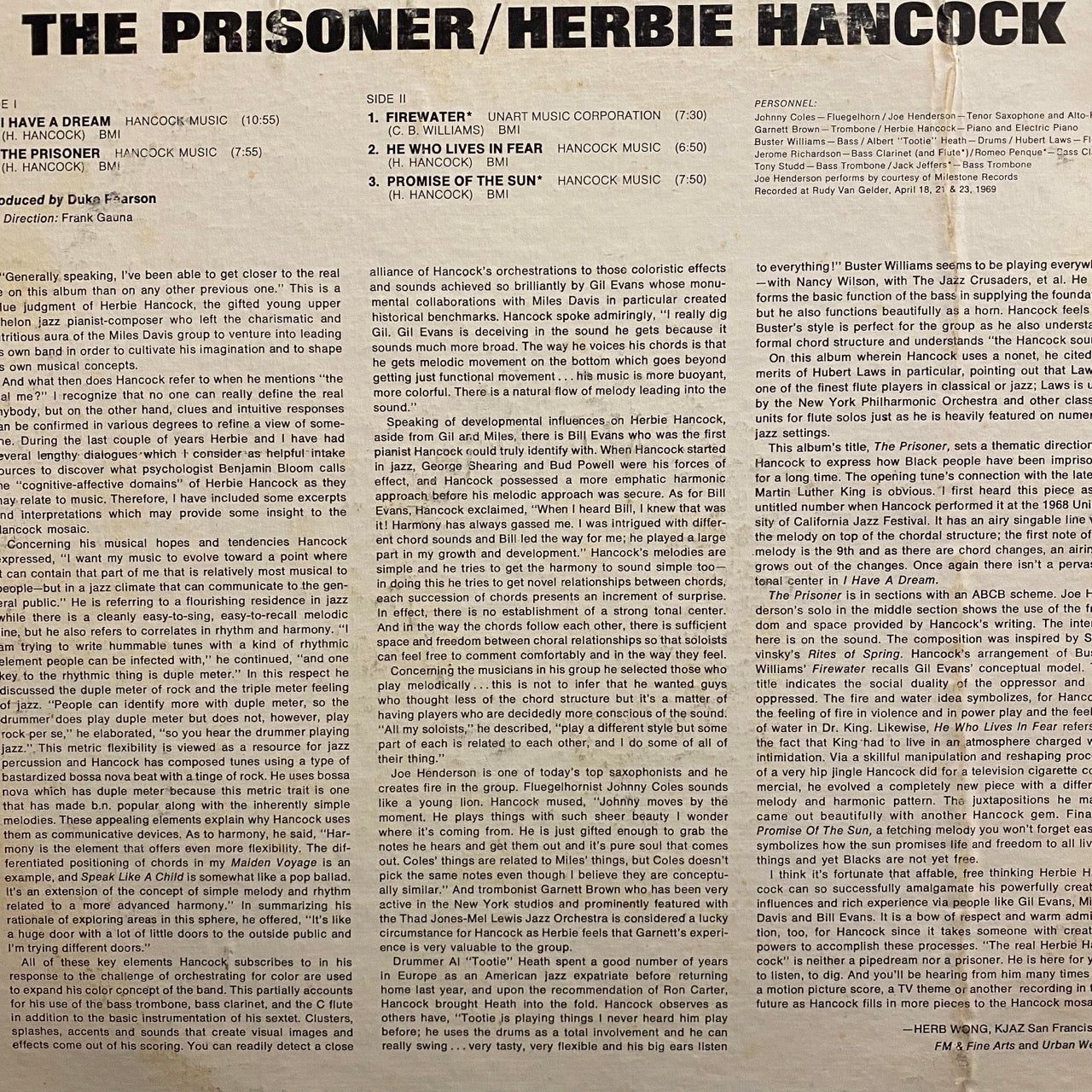 Herbie Hancock – The Prisoner
