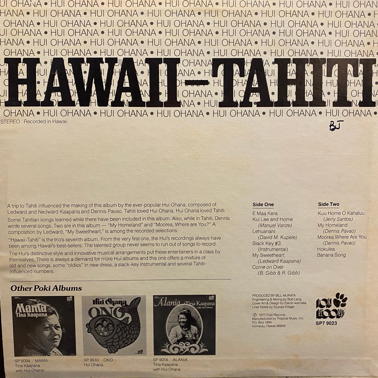 Hui Ohana – Hawaii - Tahiti