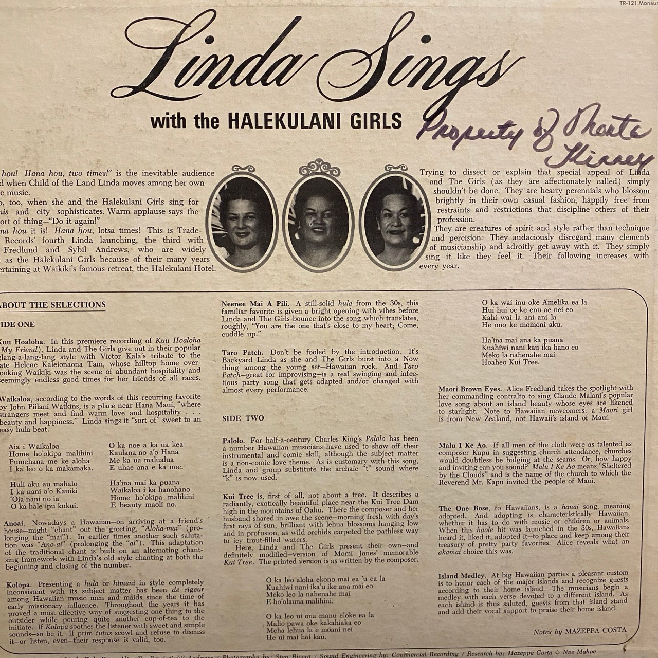 Linda Sings – Linda Sings With The Halekulani Girls