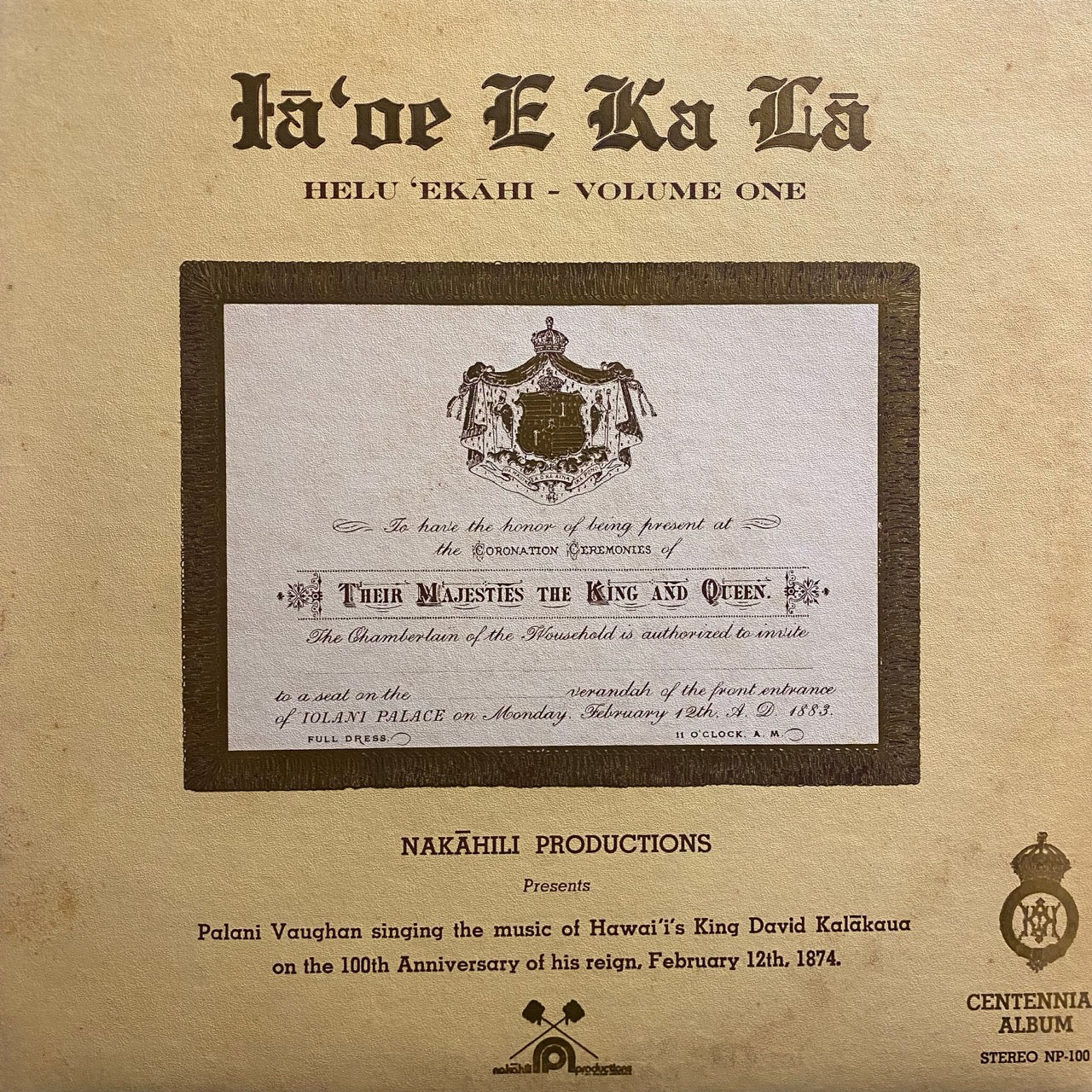 Palani Vaughan – Iā'oe E Ka Lā: Helu 'Ekāhi - Volume One