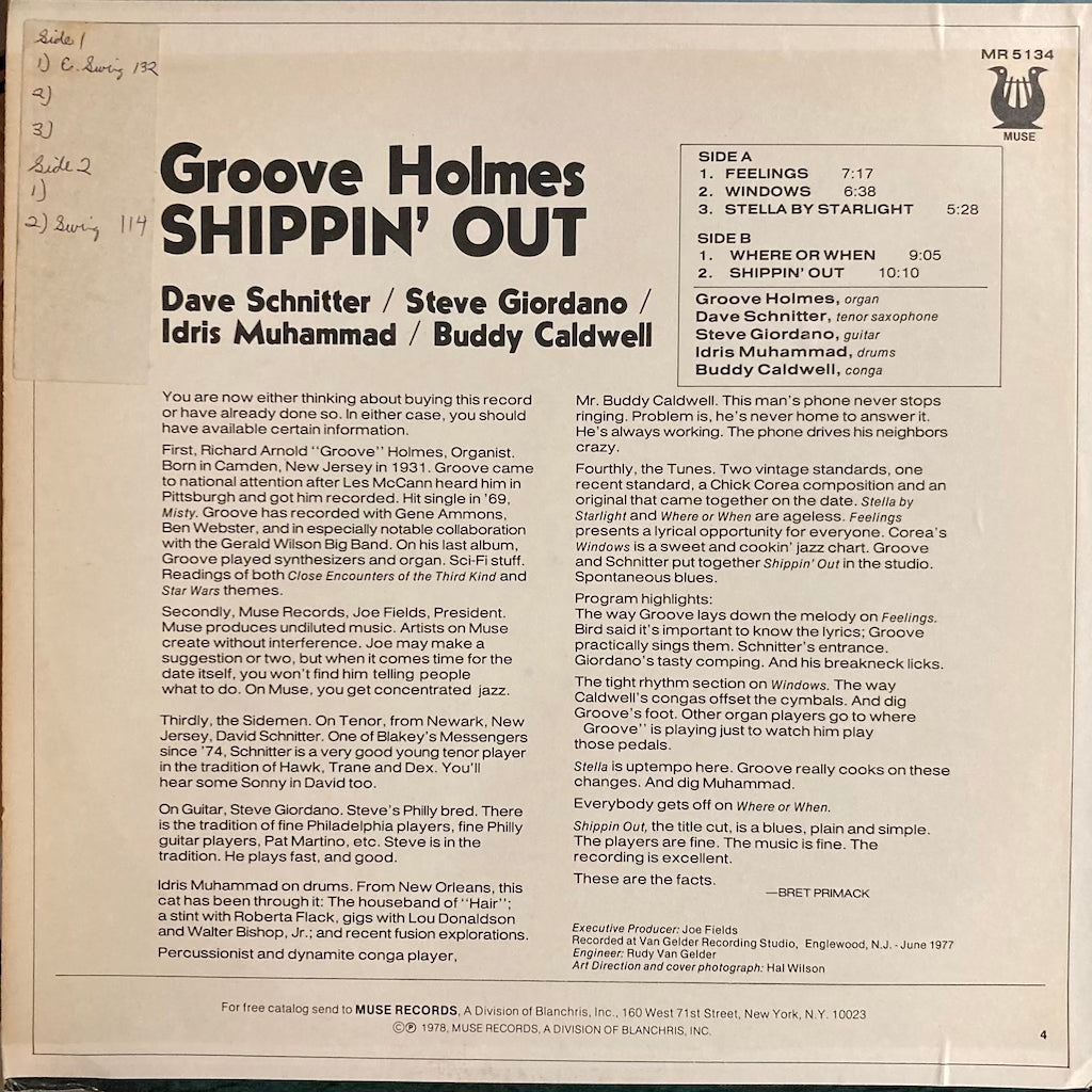 Groove Holmes - Shippin' Out