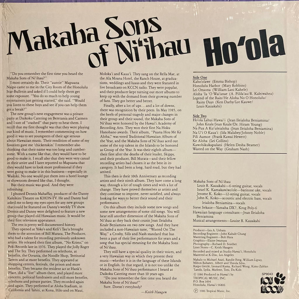 Makaha Sons of Ni'ihau - Ho'ola