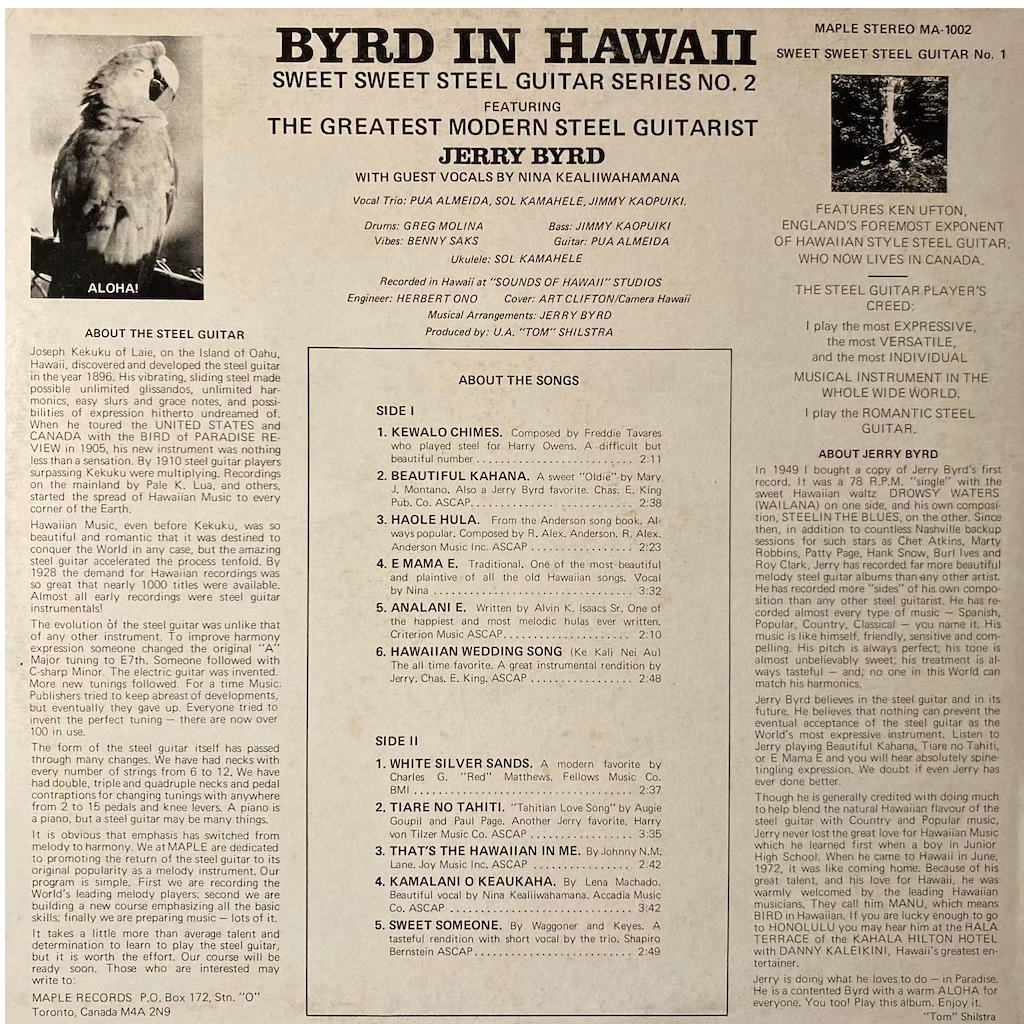 Jerry Byrd - Byrd in Hawaii