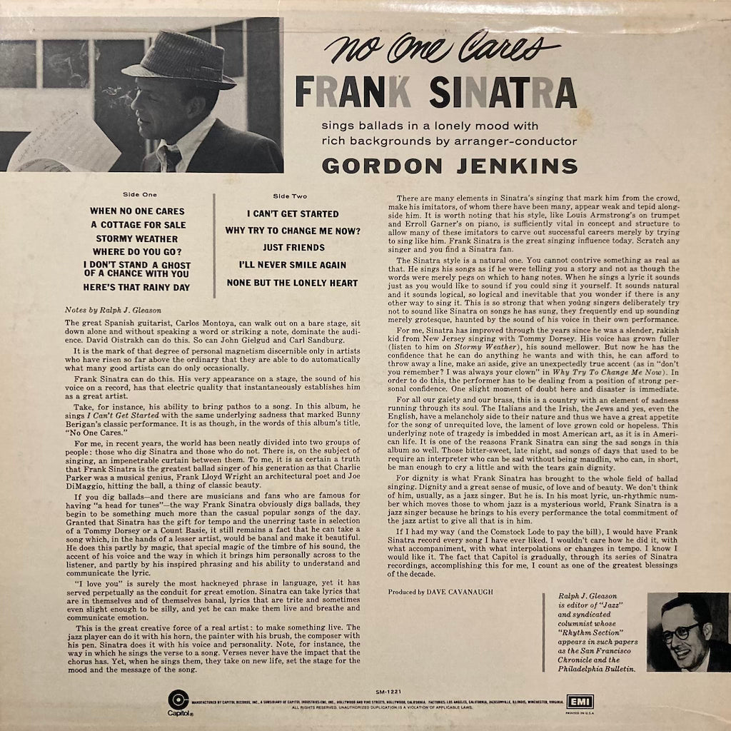 Frank Sinatra - No One Cares