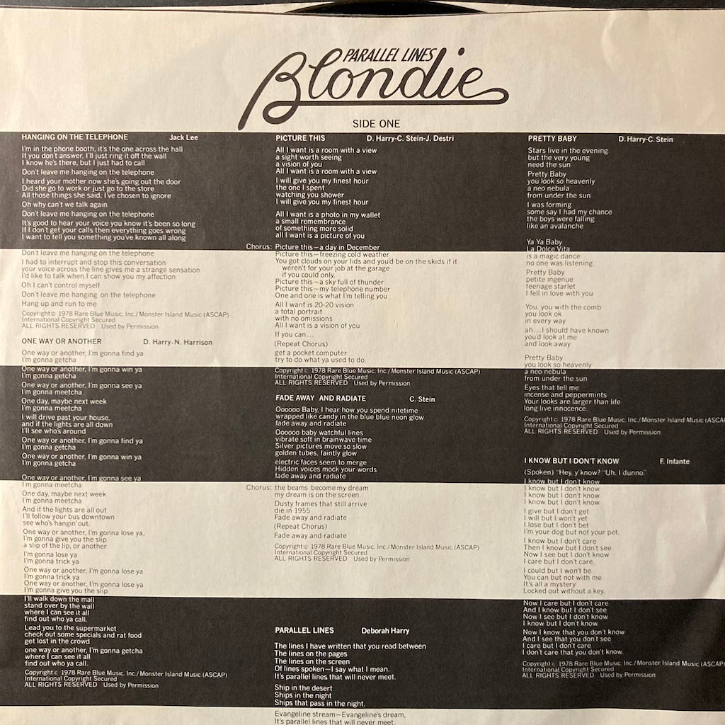 Blondie - Parallel Lines