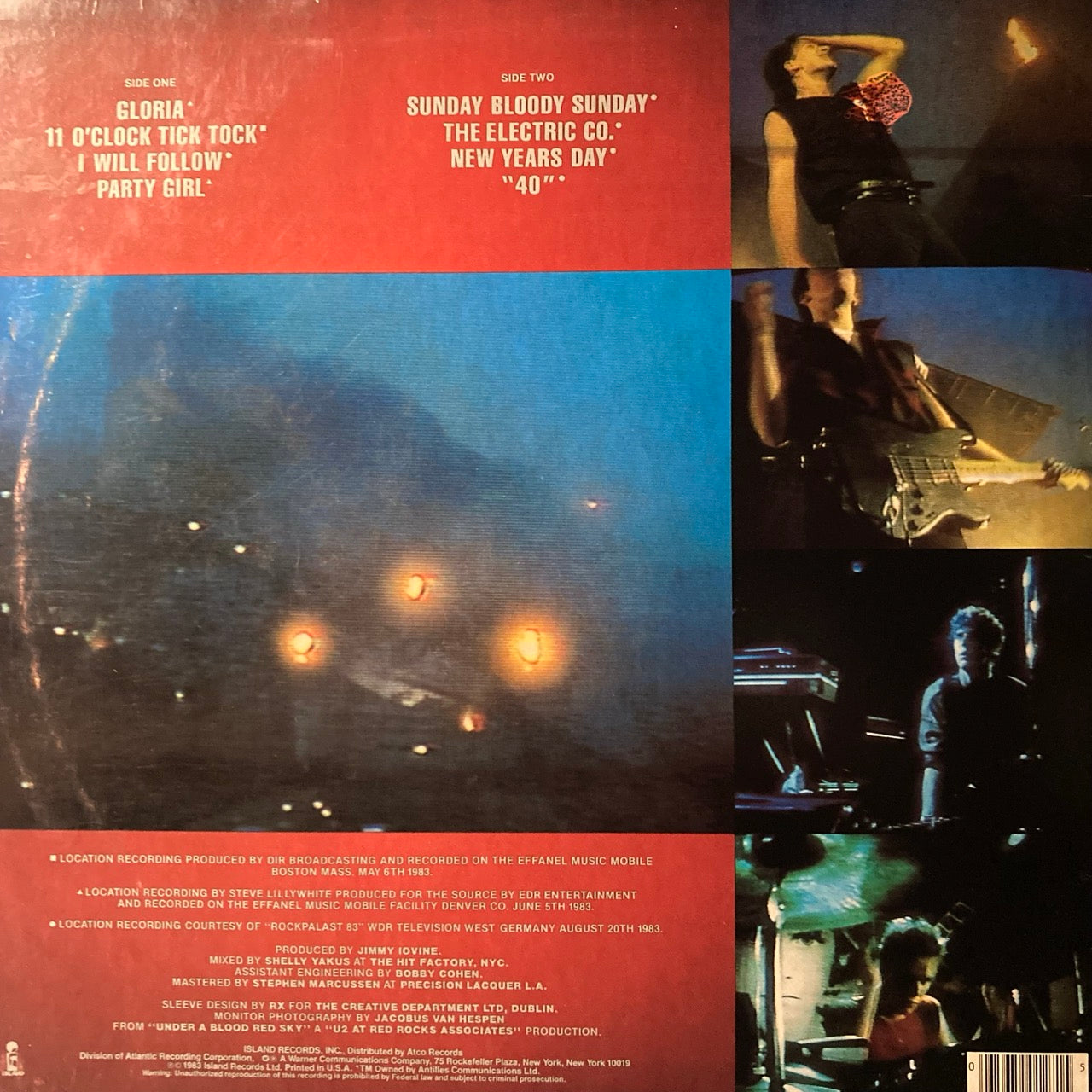 U2 - Under A Blood Red Sky, Live