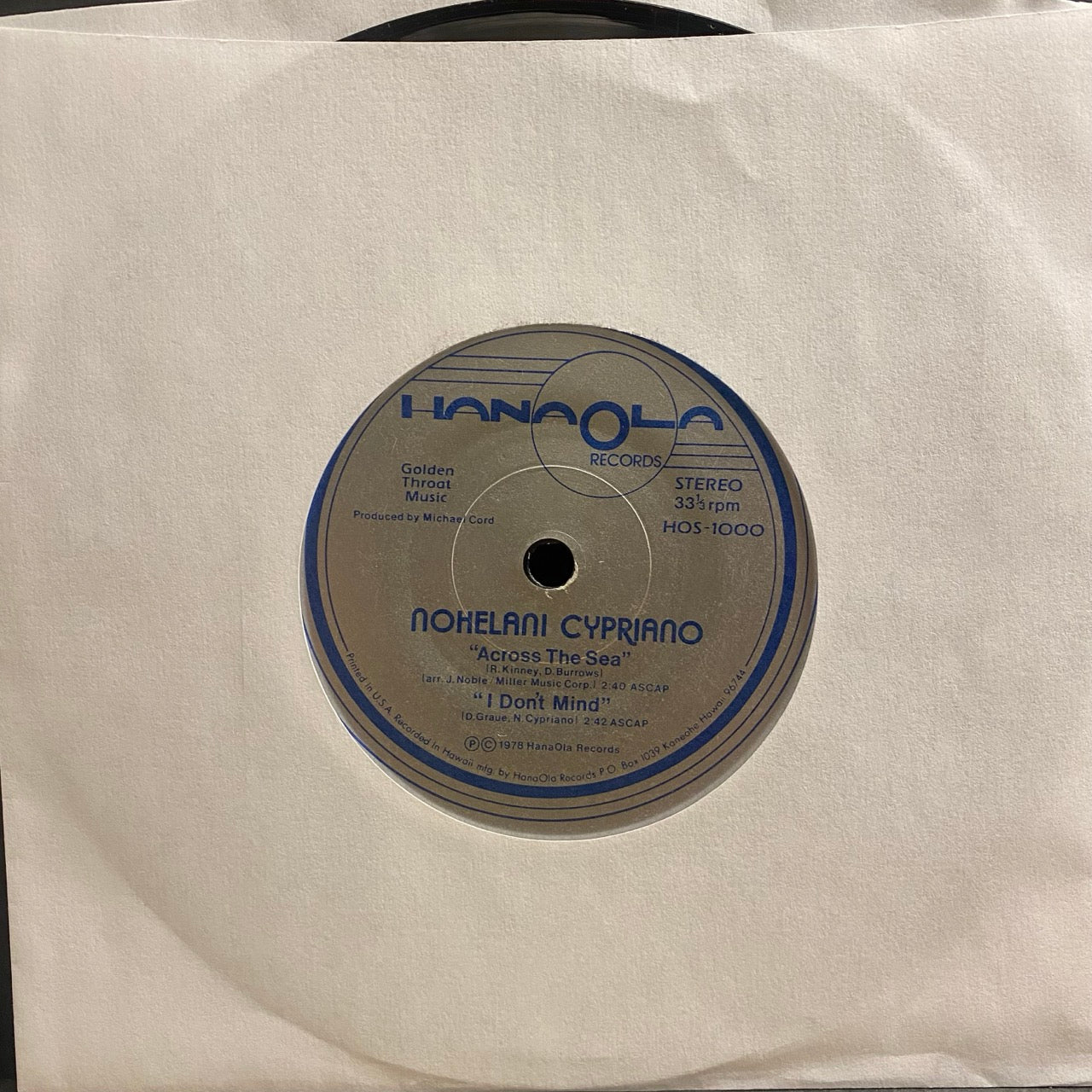 Nohelani Cypriano – Nohelani [7"]