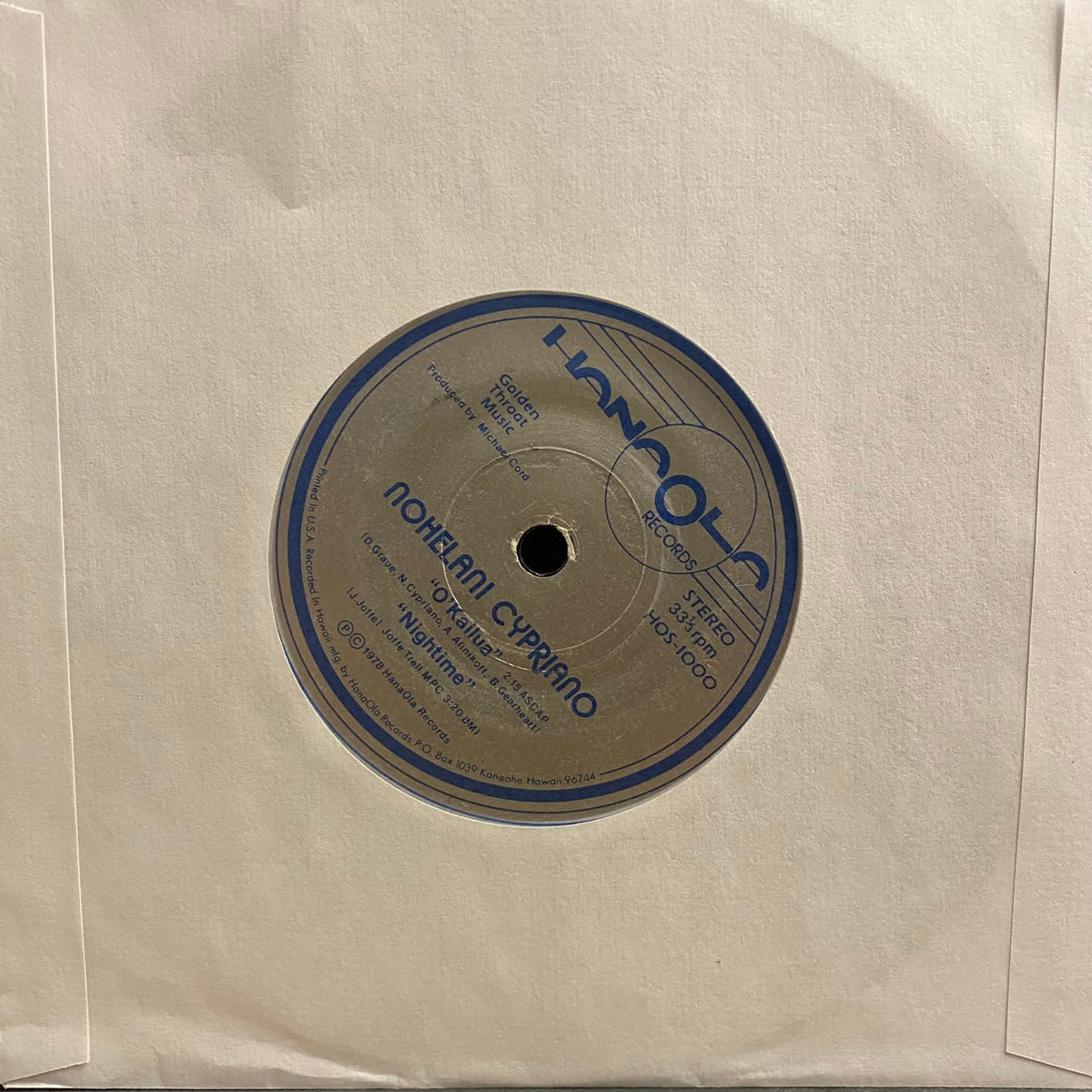 Nohelani Cypriano – Nohelani [7"]