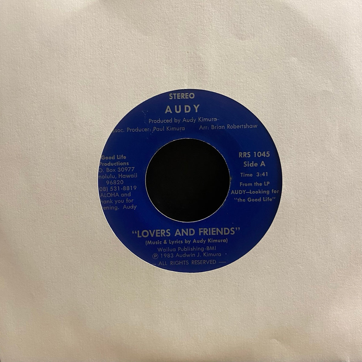 Audy Kimura – Lovers & Friends / Summer [7"]