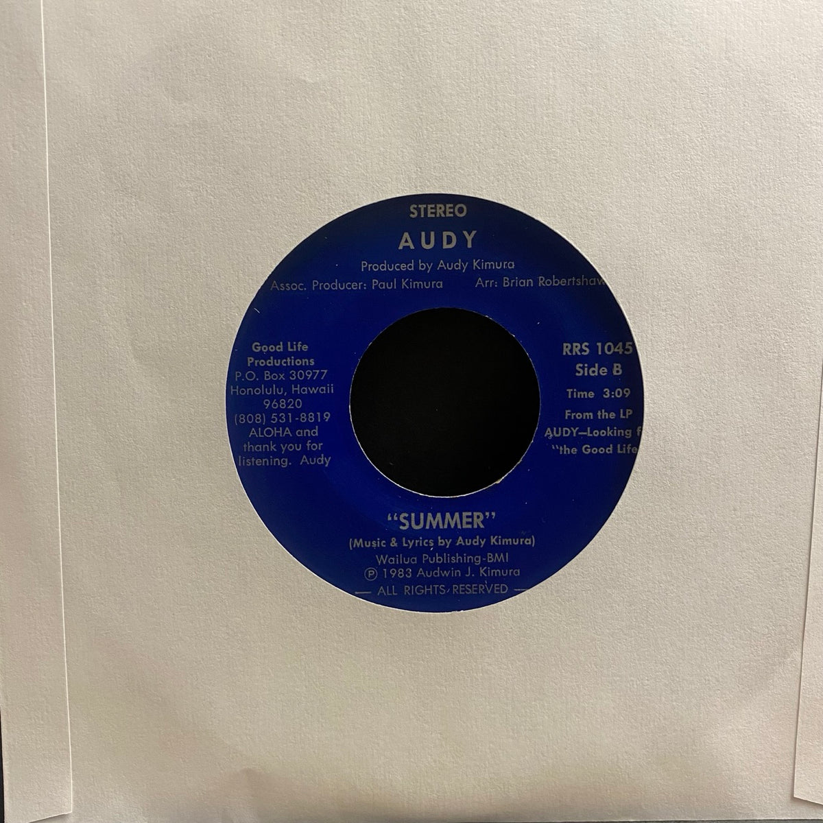 Audy Kimura – Lovers & Friends / Summer [7"]
