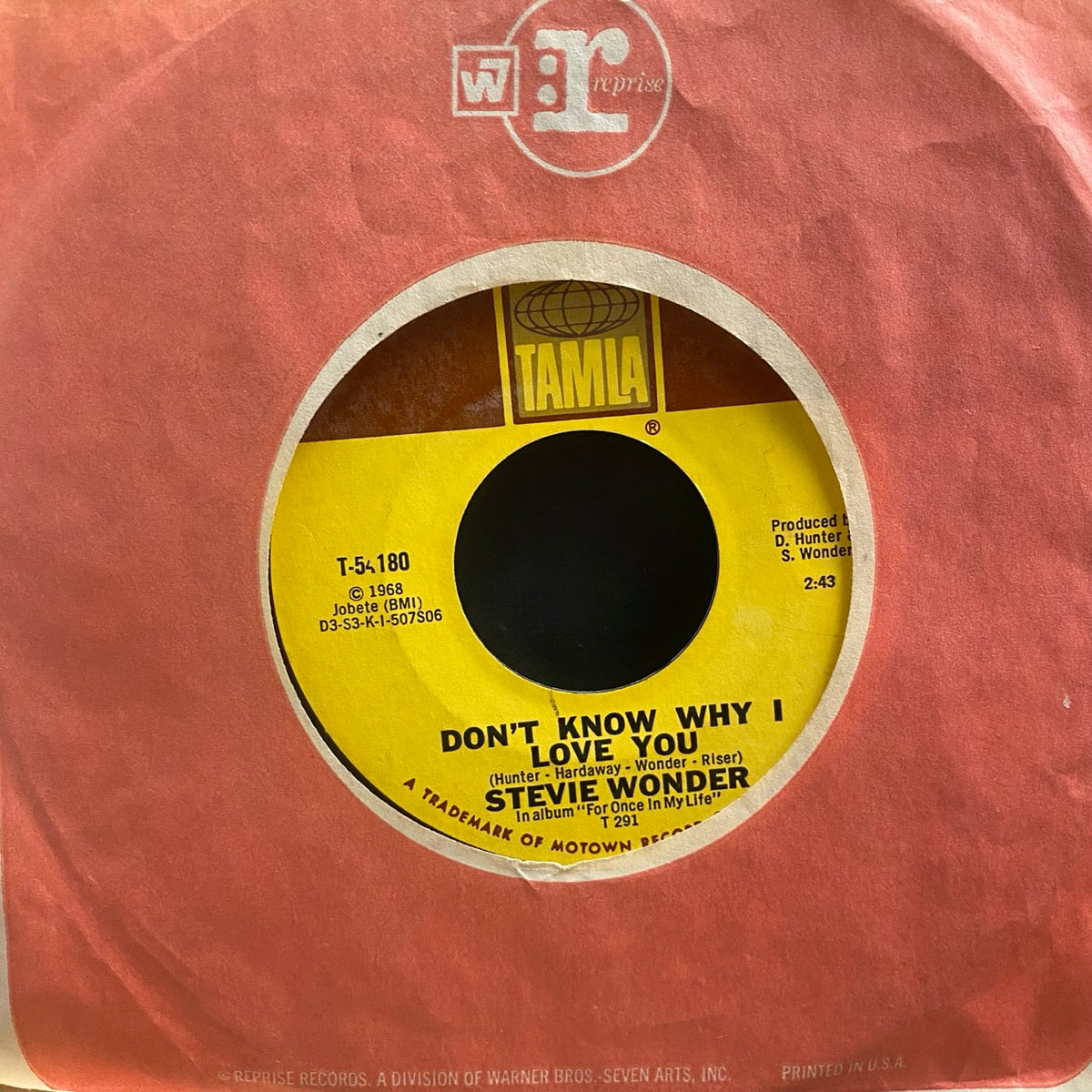 Stevie Wonder – My Cherie Amour / Don't Know Why I Love You [7"]