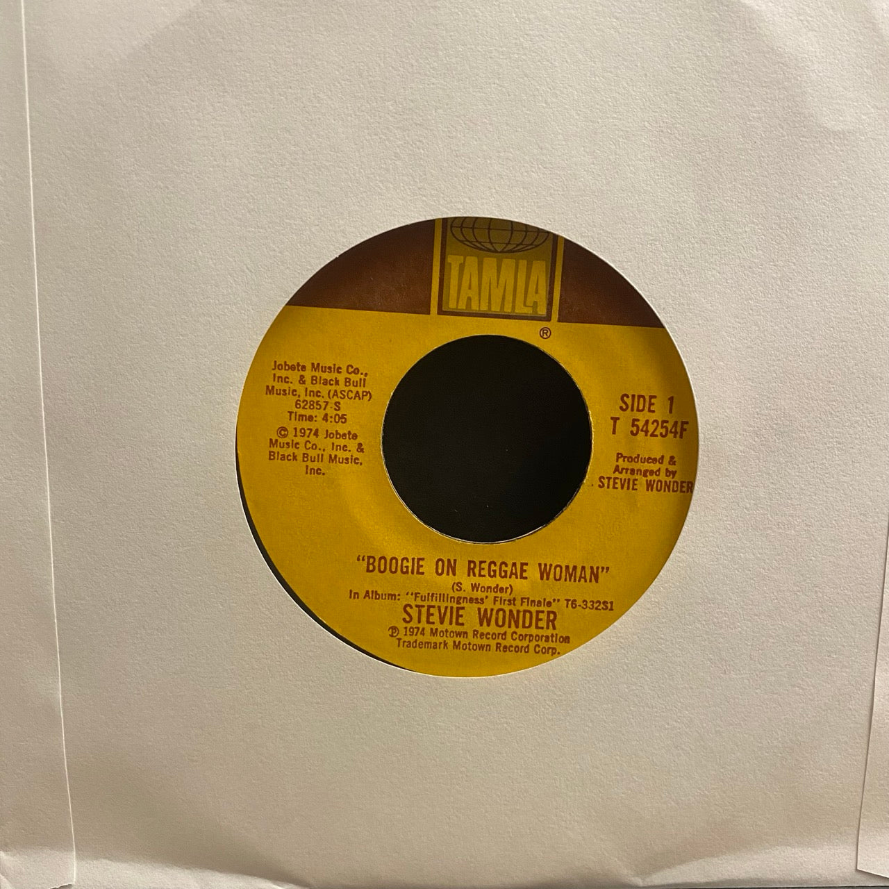 Stevie Wonder – Boogie On Reggae Woman / Seems So Long [7"]
