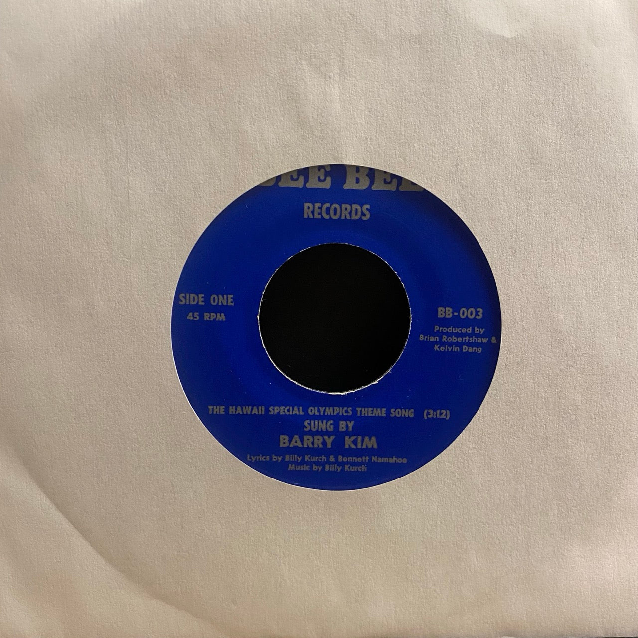 Barry Kim - Honolulu - I'm Coming Back One Day / The Hawaii Special Olympics Theme Song [7"]