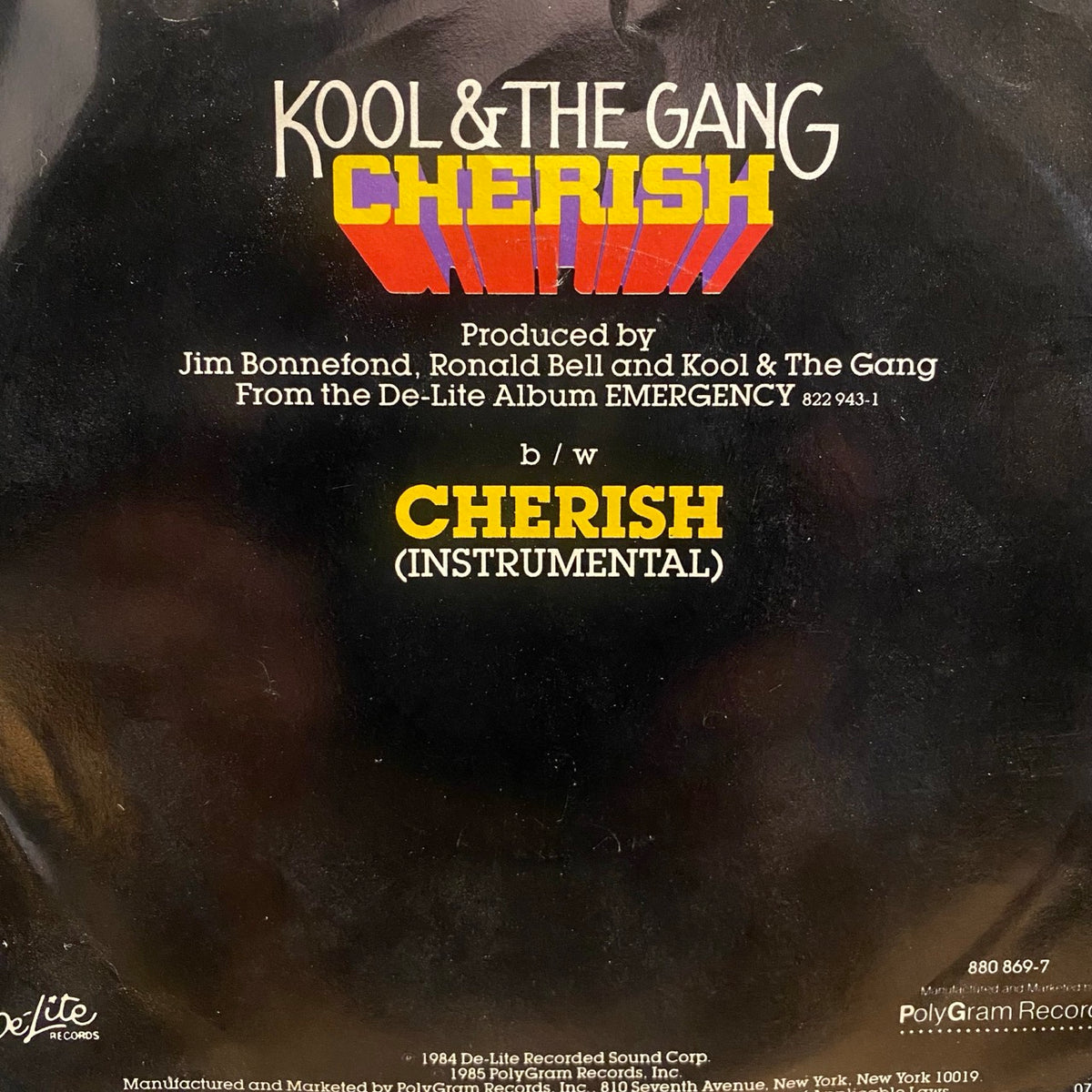 Kool & The Gang – Cherish / Cherish (Instrumental) [7"]