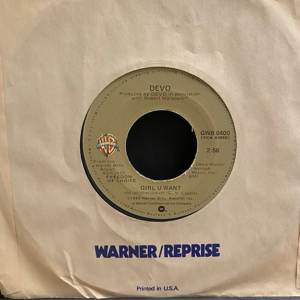 Devo – Whip It / Girl U Want [7"]