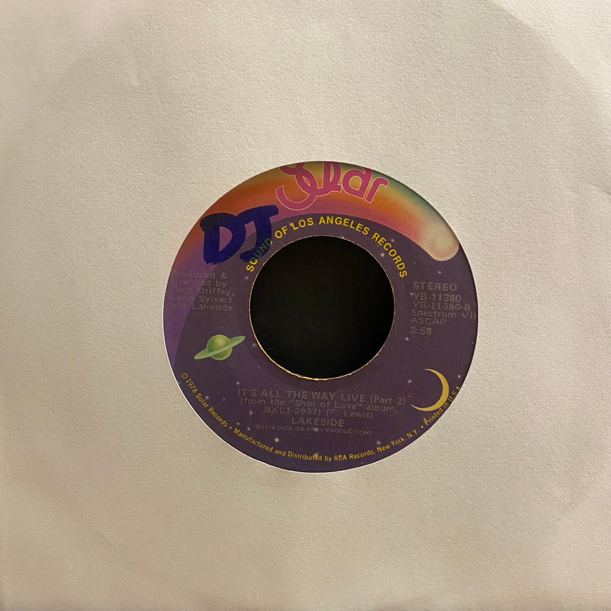 Lakeside – It's All The Way Live (Part 1) / It's All The Way Live (Part 2) [7"]
