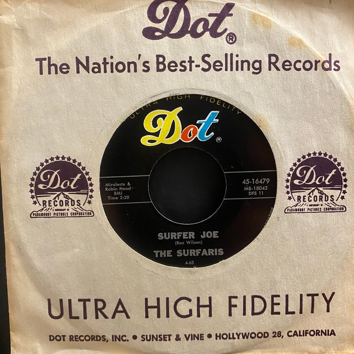 The Surfaris – Wipe Out / Surfer Joe [7"]