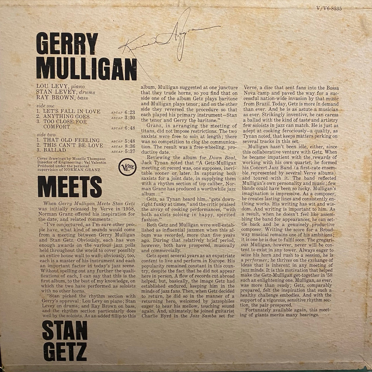 Gerry Mulligan Meets Stan Getz – Gerry Mulligan Meets Stan Getz