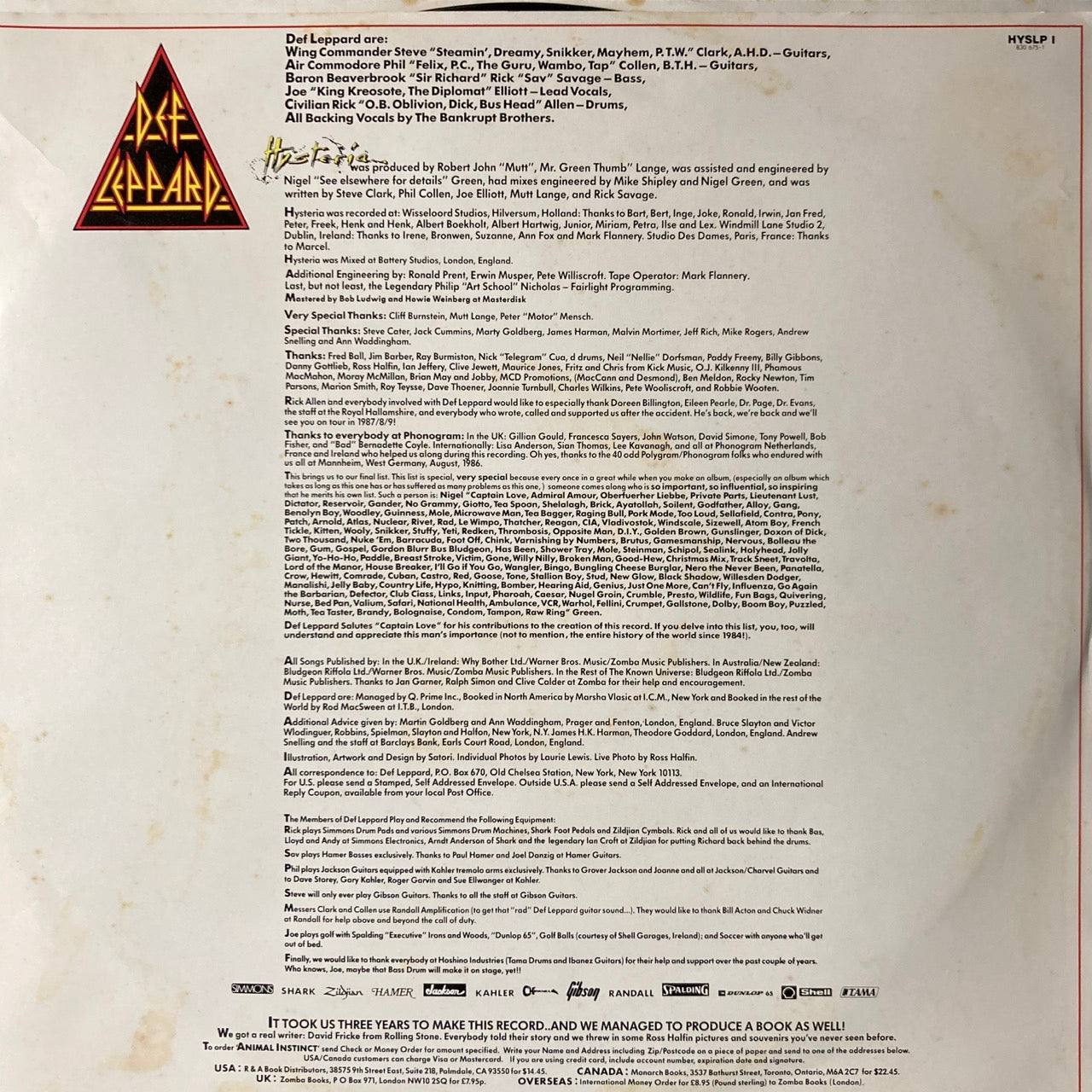 Def Leppard - Hysteria