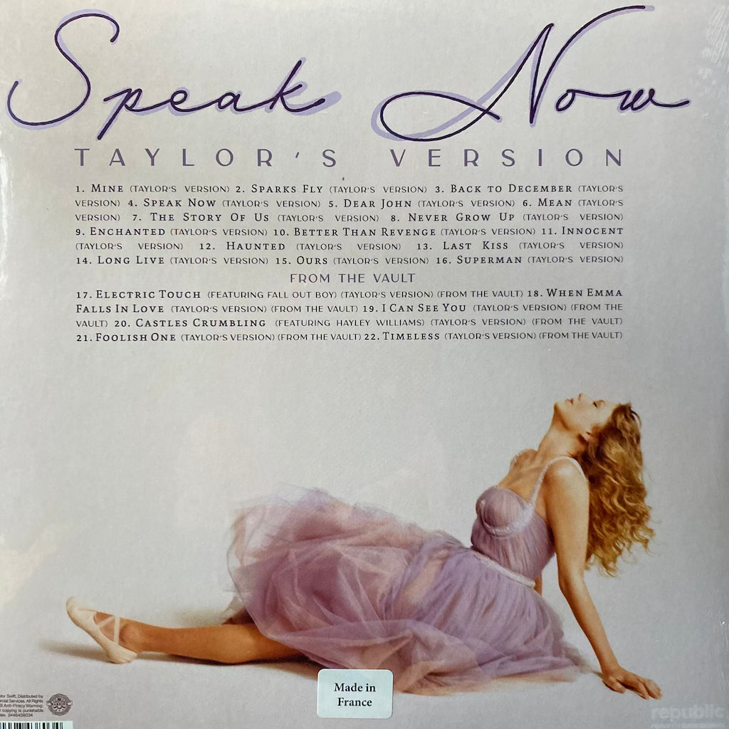 Taylor Swift - Speak Now Taylor's Version [3LP's Orchid Marbled Color Vinyl]