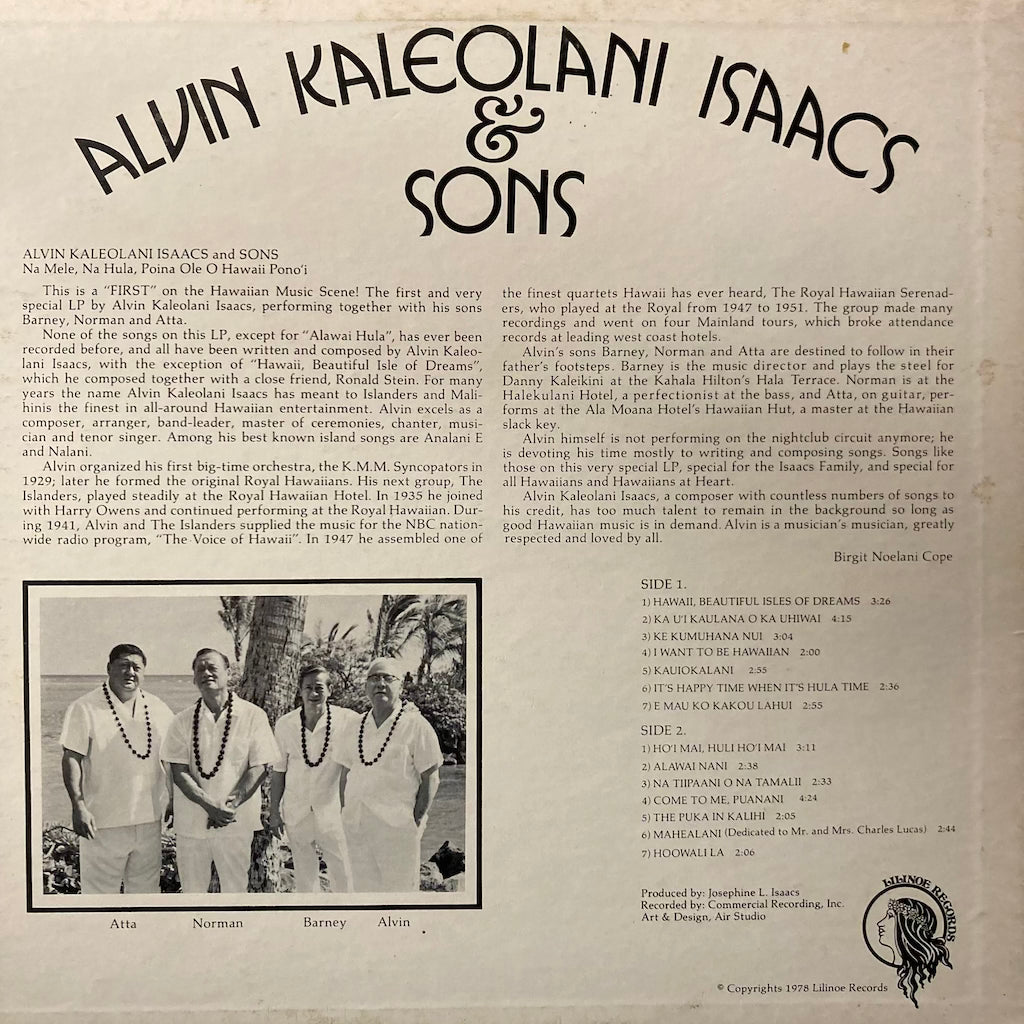 Alvin Isaacs - Alvin Kaleolani Isaacs & Sons