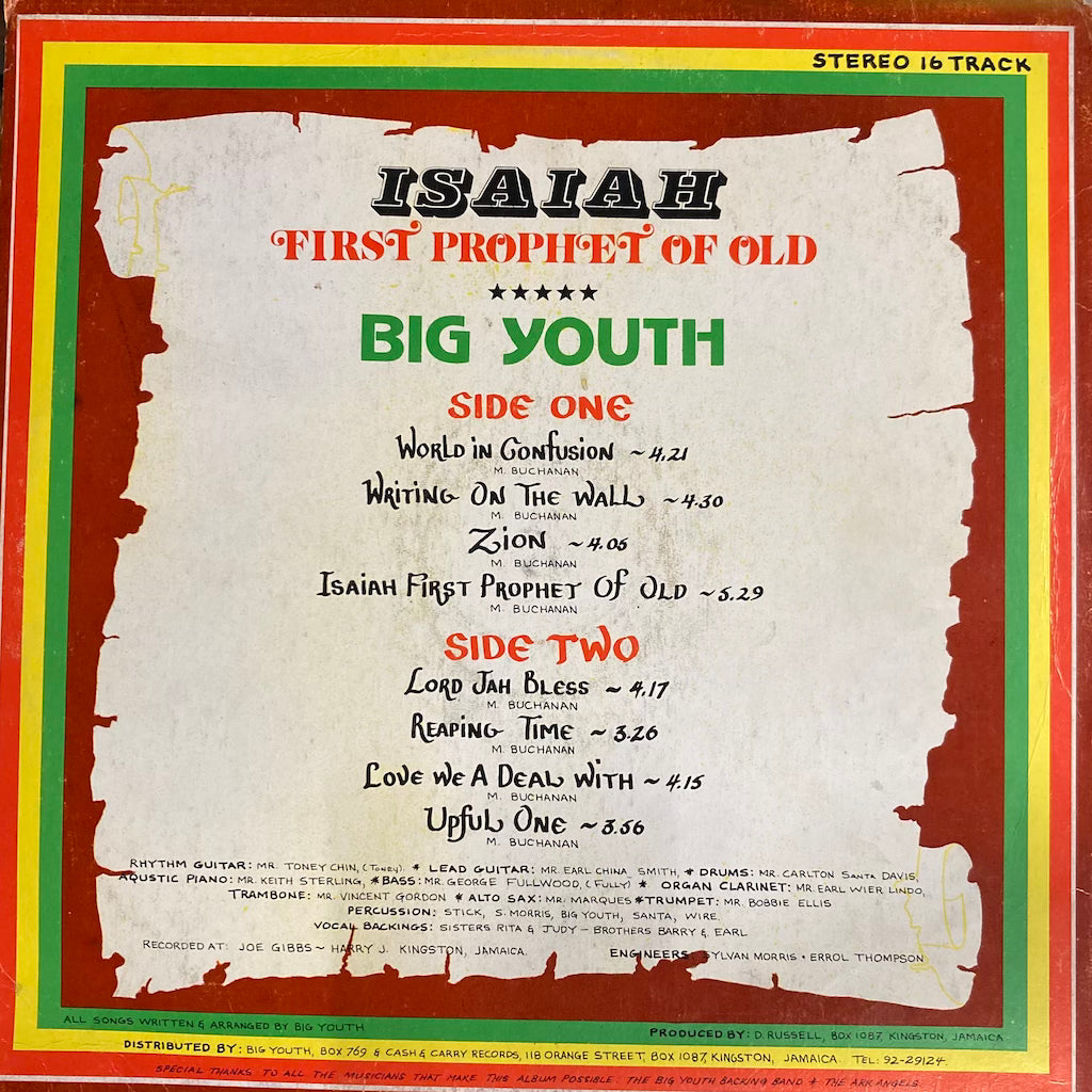 Big Youth - Isaiah, First Prophet of Old