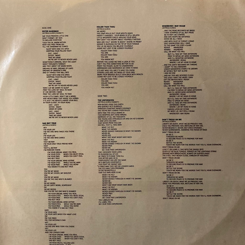 Metallica - Metallica [Original Press]