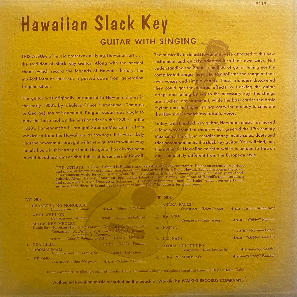 Gabby Pahinui – Hawaiian Slack Key: Guitar Instrumental Vol. II