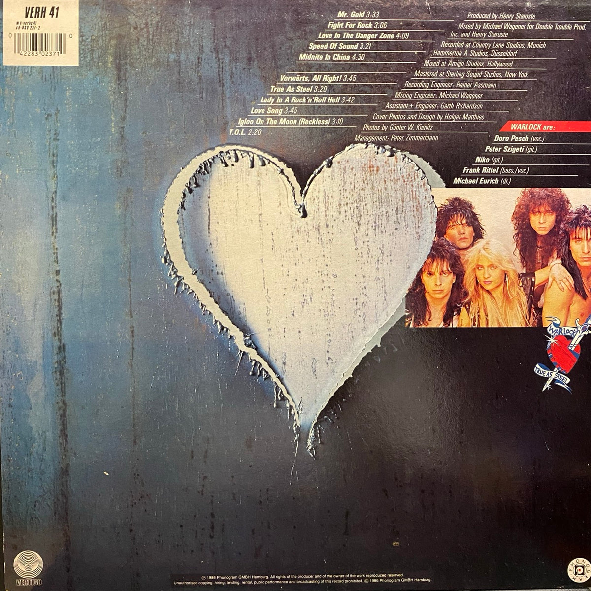 Warlock – True As Steel