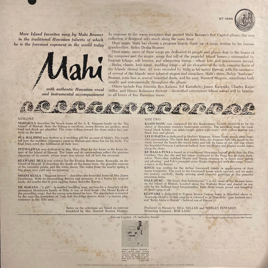 Mahi Beamer - More Authentic Island Songs by Hawaii's most remarkable voice