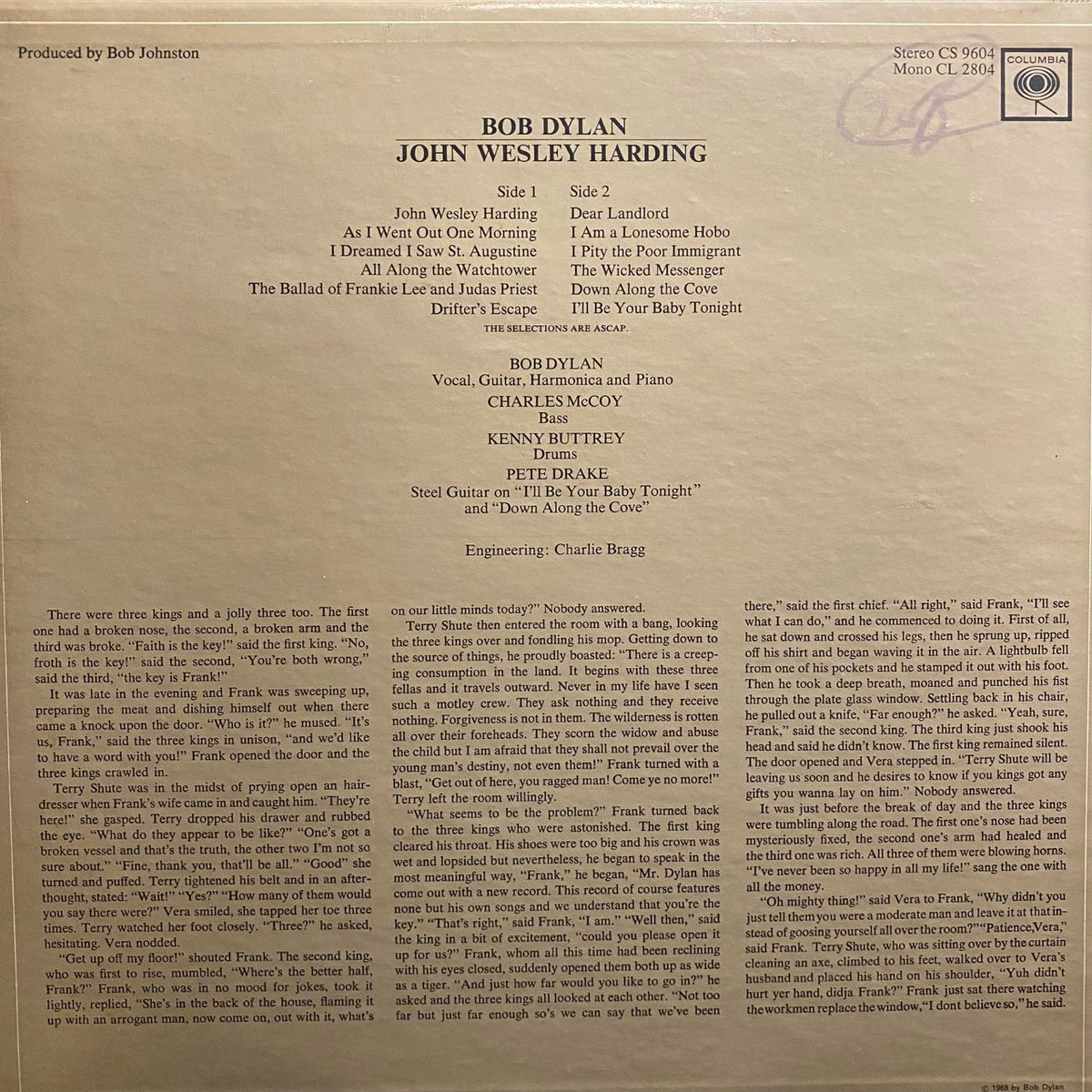 Bob Dylan – John Wesley Harding