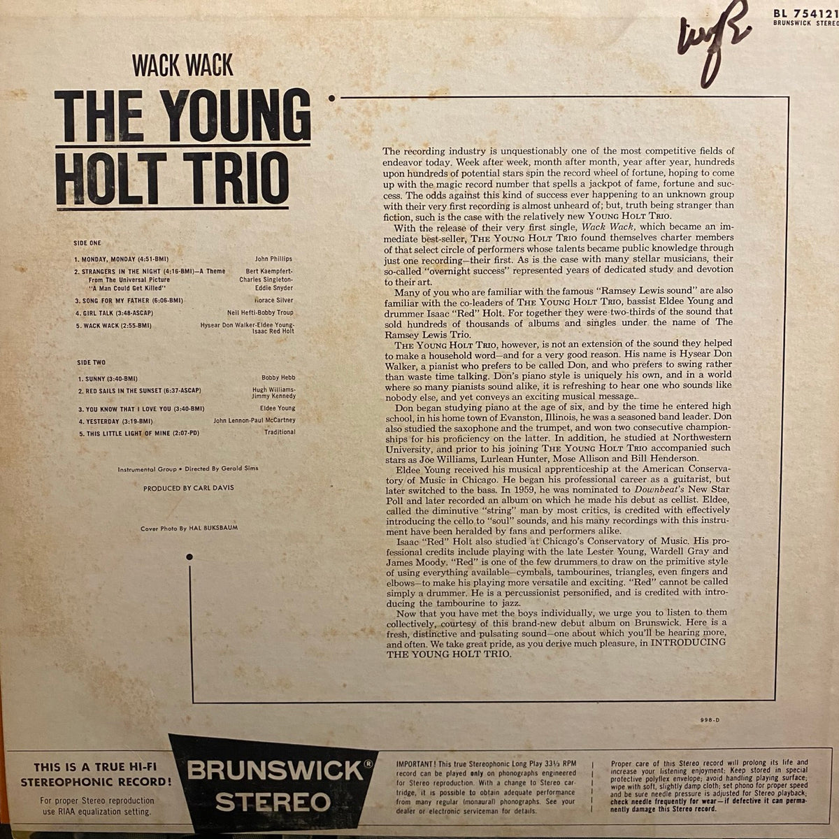 The Young Holt Trio – Wack Wack