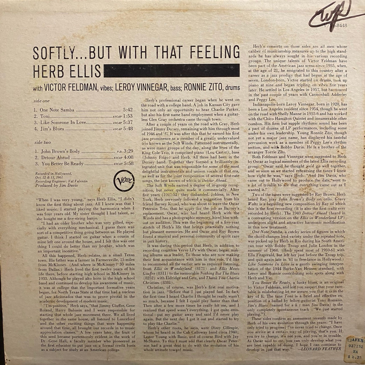 Herb Ellis – Softly... But With That Feeling