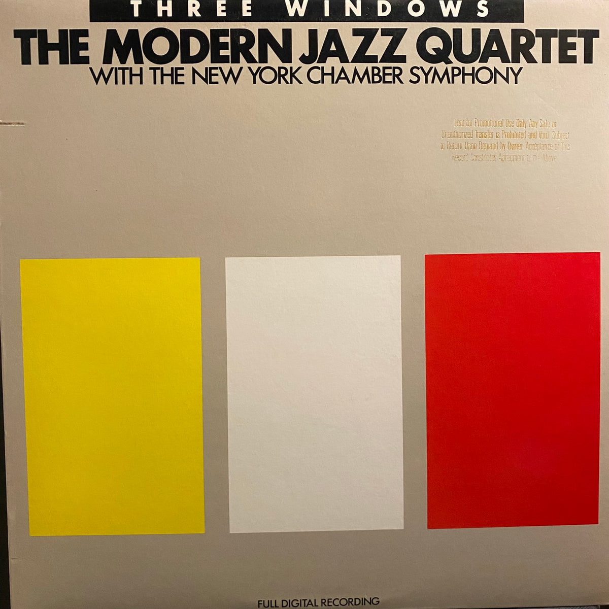 The Modern Jazz Quartet with New York Chamber Symphony – Three Windows