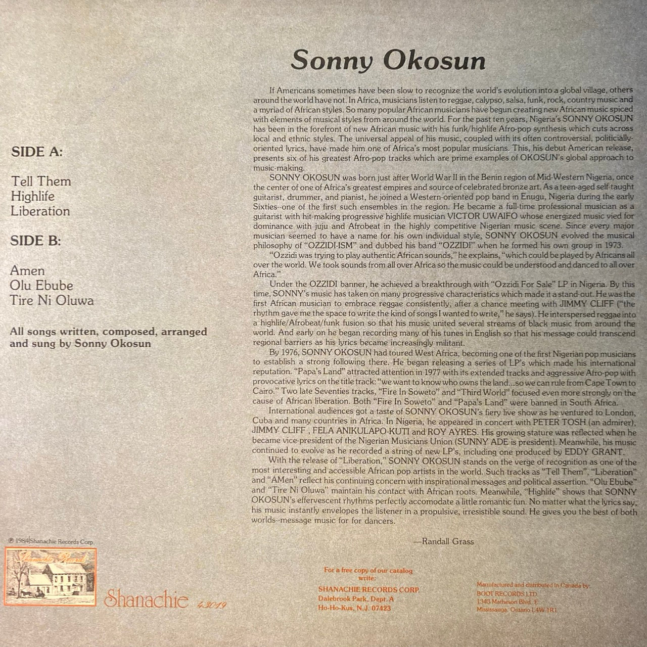 Sonny Okosun - Liberation