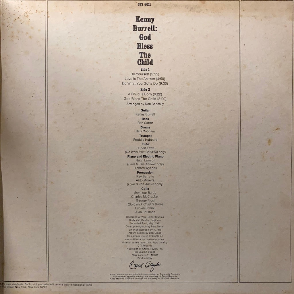 Kenny Burell - God Bless The Child