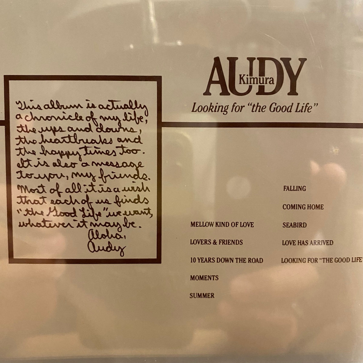 Audy Kimura – Looking For "The Good Life"
