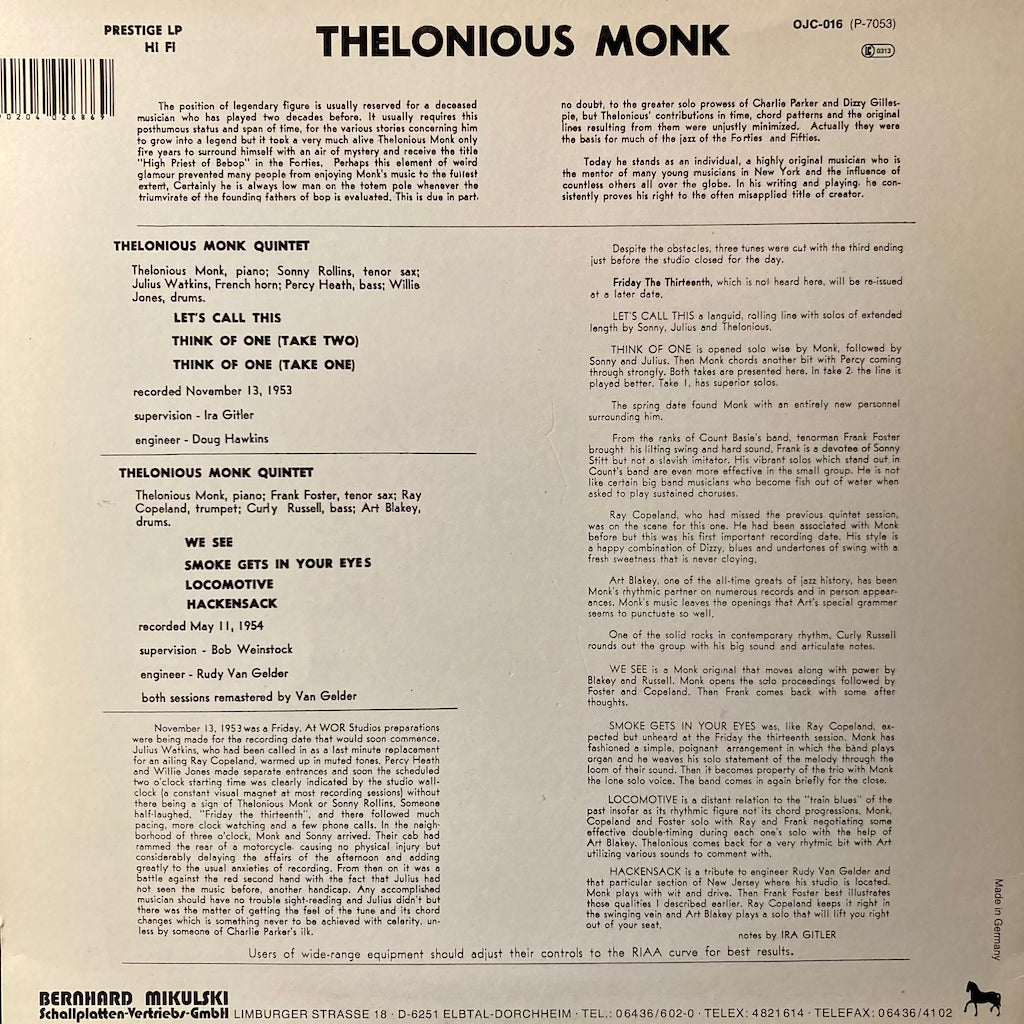 Thelonious Monk - Monk