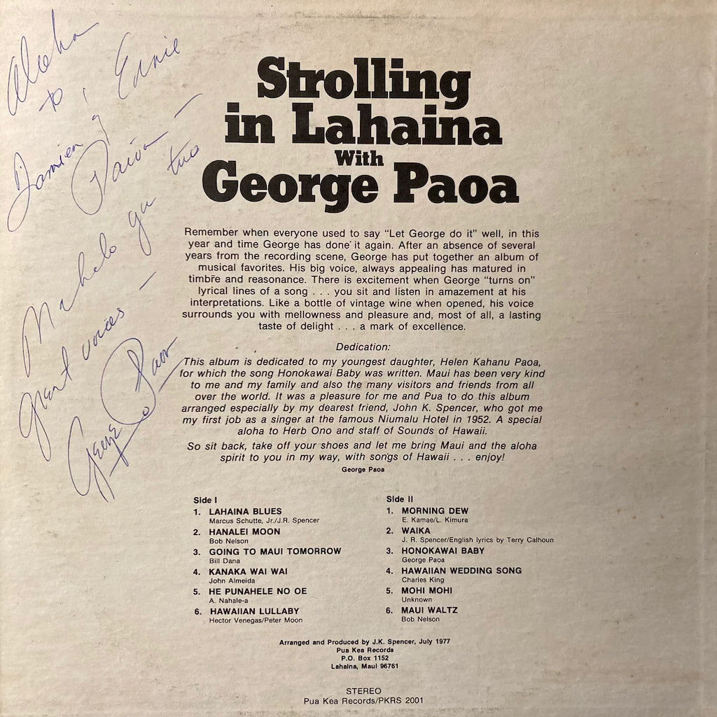 George Paoa - Strolling In Lahaina [SIGNED]