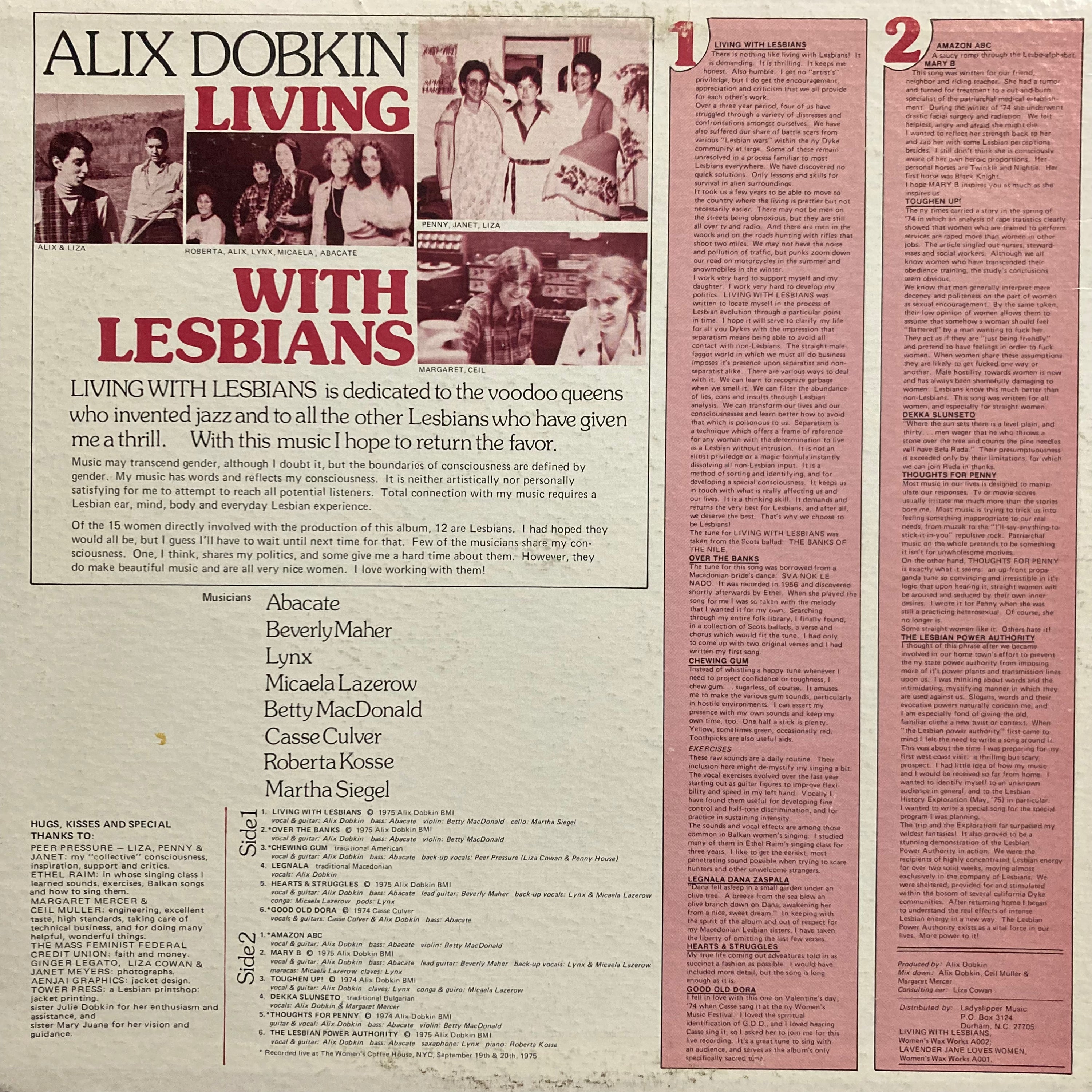 Alix Dobkin - Living with Lesbians