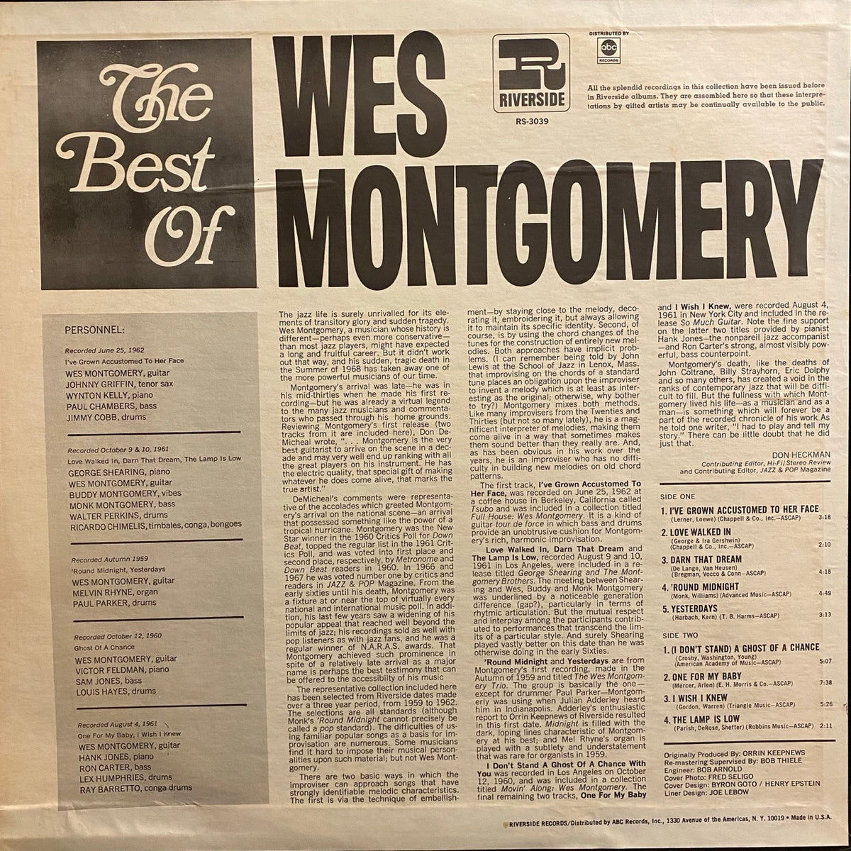 Wes Montgomery – The Best Of Wes Montgomery