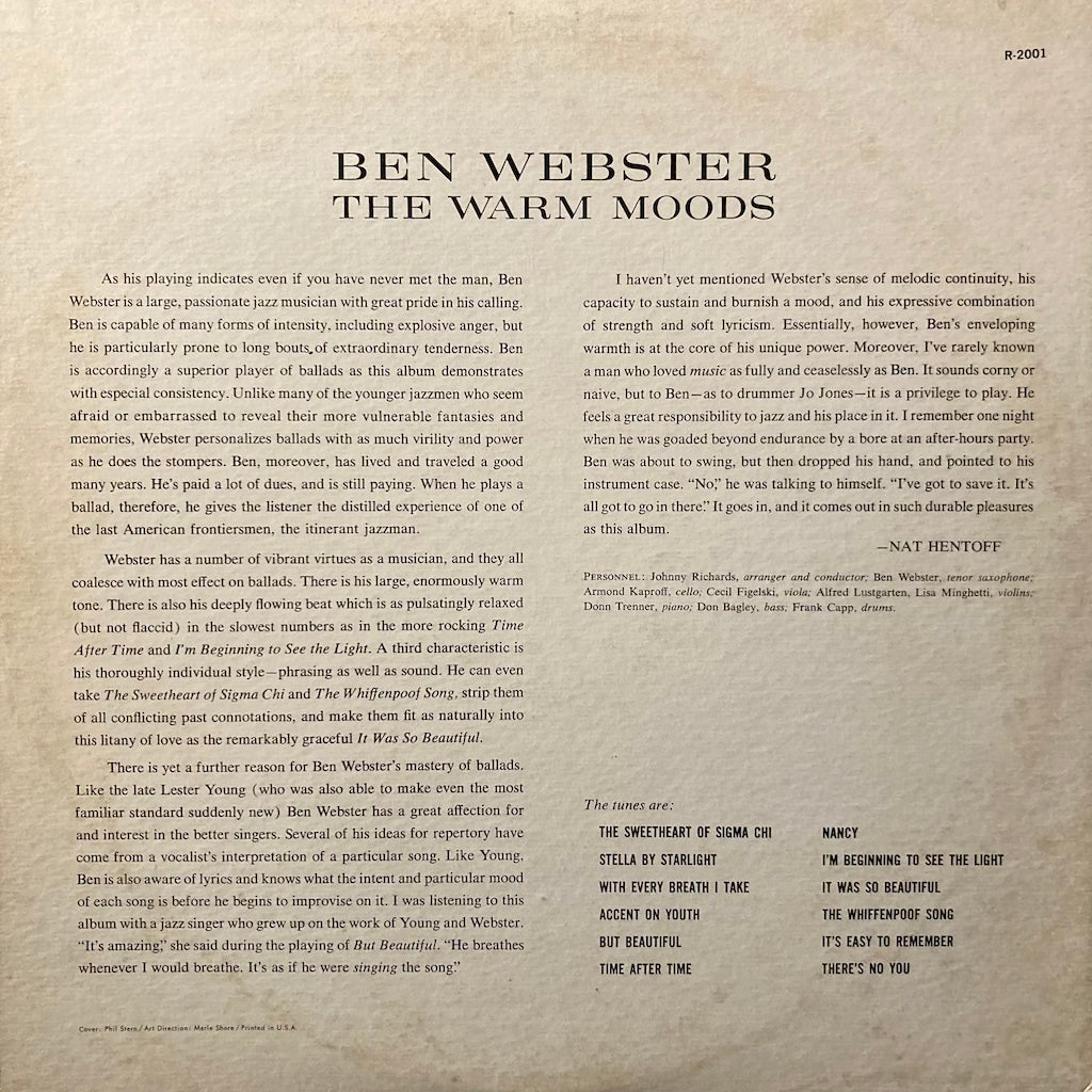 Ben Webster - The Warm Moods