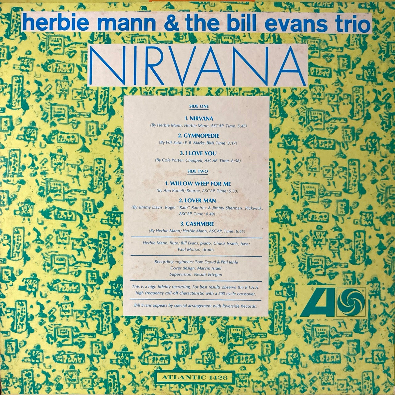 Herbie Mann & The Bill Evans Trio - Nirvana