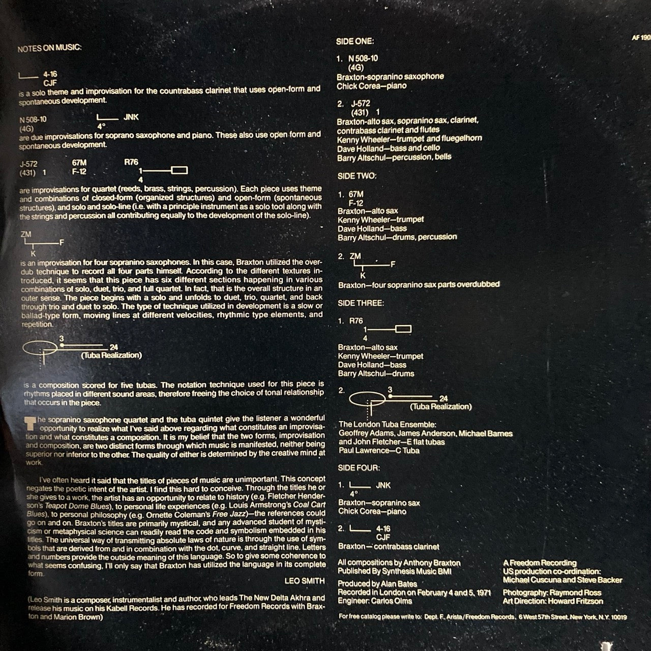 Anthony Braxton - The Complete Braxton 1971